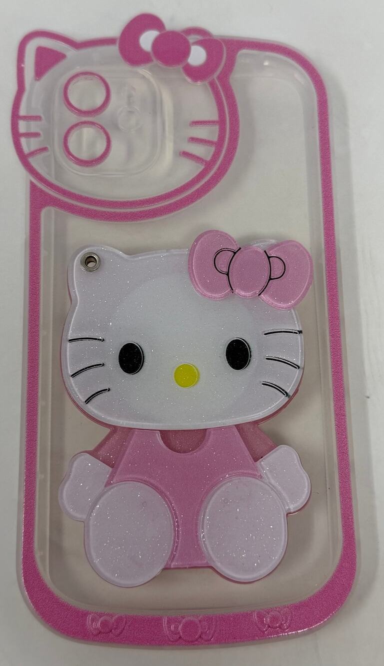 Hello Kitty Pink Glitter 3D iPhone 11 Case Built in Mirror 6.1"